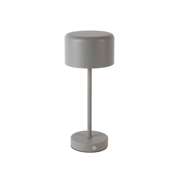 Moderne tafellamp grijs oplaadbaar