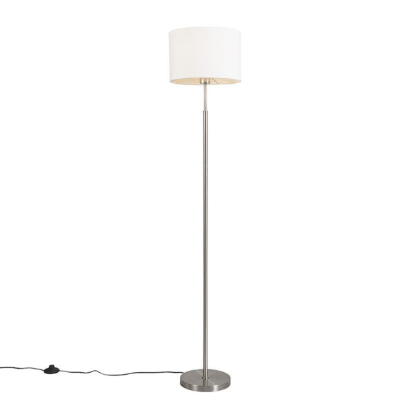 Moderní stojací lampa bílá kulatá