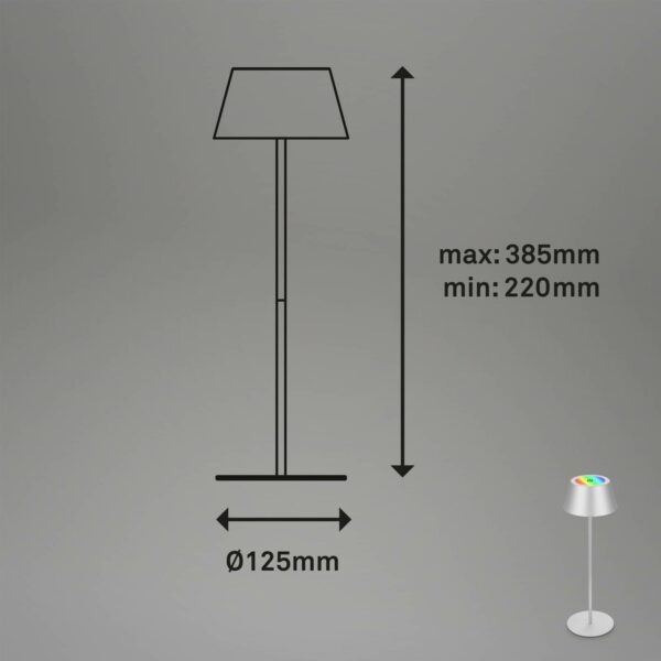 Briloner LED stolní lampa Kiki s baterií RGBW