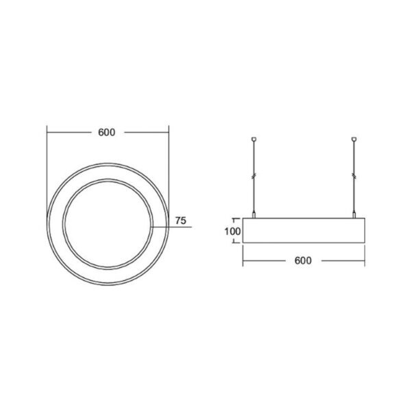 BRUMBERG Biro Circle Ring10 direct Ø 60 cm DALI bílá 830